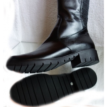 Kozaki ze skóry z szeroką cholewką 40-46 cm